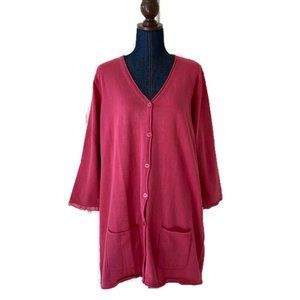SOLD! serena williams signature statement button cardigan sweater pink 2X